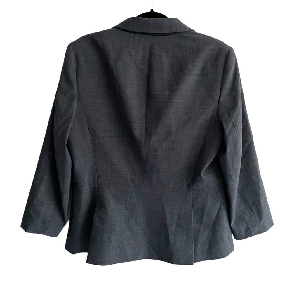 BANANA REPUBLIC Wool Stretch Button Front Blazer Jacket Charcoal Grey 12 - Picture 6 of 8